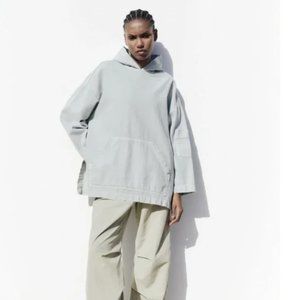 NWT Zara denim pouch pocket sweatshirt